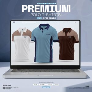 3 Pcs Designer Edition Mesh Fabrics Polo Shirt Combo-25889P