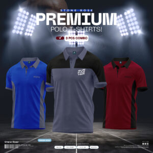 3 Pcs Designer Edition Mesh Fabrics Polo Shirt Combo-25890P